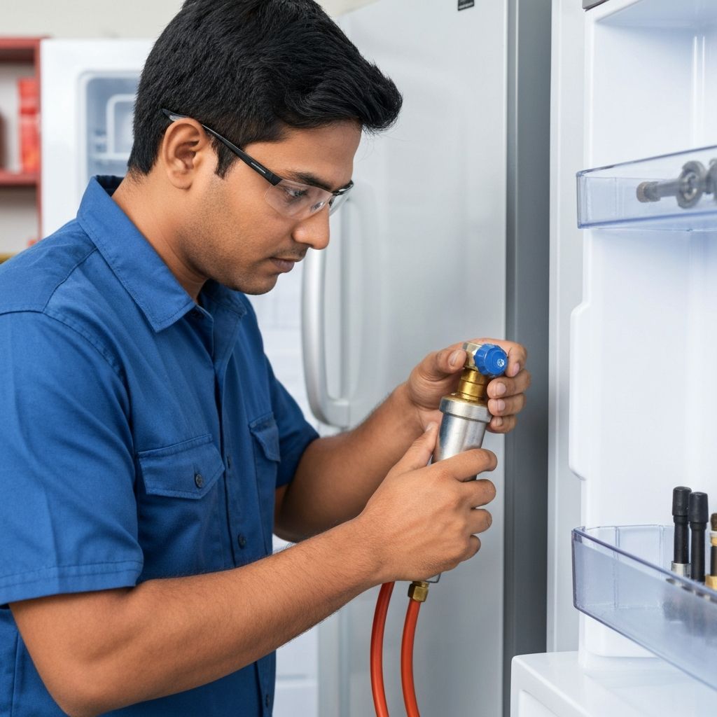 Refrigerator gas refilling and repair service